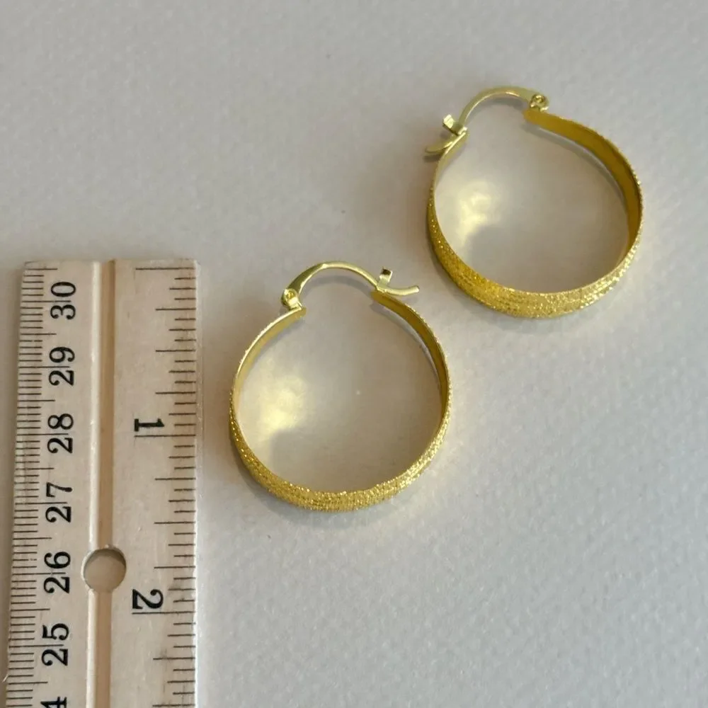 Textured Hoop Earrings #1484